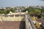 Title: Ramalinga Vilasam Palace Date: Late 17th, beginning of the 18th century with later additionsDescription: Roof terrace; View of the palace complex towards east. Location: Tamil Nadu Palace;Ramanathapuram Positioning: Roof terrace