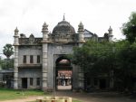 Title: Ramalinga Vilasam Palace  Date: Late 18th centuryDescription: Palace gateway, west face Location: Tamil Nadu Palace;Ramanathapuram
