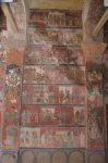 Title: Ramalinga Vilasam Palace Date: First half of the 18th century, restored Description: Bhagavata Purana narrative; On the wall projection on the left, Varaha avatara; On the right, Narasimha avatara. Location: Tamil Nadu Palace;Ramanathapuram Positioning: Room 1, north wall