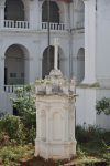 Title: Institute Mater Dei; Old Goa Date: c. 1637-1731Description: Piazza cross in the inner courtyard. Location: Monuments;Old Goa Positioning: Inner courtyard