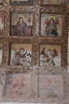 Title: Institute Mater Dei; Old Goa Date: c. 1637-1731Description: Top row: Sts. Sealtiel archangel; Jegudiel archangel; Bottom row: St. Lusia (Lucy); Catherine. Location: Monuments;Old Goa Positioning: Basement, ceiling of the lecture hall