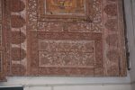 Title: Institute Mater Dei; Old Goa Date: c. 1637-1731Description: Detail of the wooden retablo: 'vase of plenty' motif. Location: Monuments;Old Goa Positioning: Basement, lecture hall