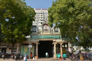 Title: Vaidyanatha Temple, Matavarvalakam, Srivilliputtur Date: 16th-17th centuriesDescription: View of the entrance and of the gopura. Location: Tamil Nadu Temple;Vaidyanatha Temple;Srivilliputtur Positioning: Entrance gopura