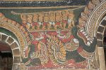 Title: Zamindar's Palace Date: mid-19th centuryDescription: Nine bearers carry Shiva’s bow into King Janaka's assembly hall. Location: Tamil Nadu Palaces;Bodinayakkanur Positioning: Lakshmi Vilasam