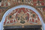 Title: Zamindar's Palace Date: mid-19th centuryDescription: Arch above the door leading to the puja room, Gajalakshmi. Location: Tamil Nadu Palace;Bodinayakkanur Positioning: Lakshmi Vilasam
