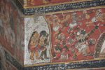 Title: Zamindar's Palace Date: mid-19th centuryDescription: Rama and Lakshmana perform their ablutions before fighting against the rakshasas headed by Subahu and Maricha.



 Location: Tamil NaduPalace;Bodinayakkanur Positioning: Lakshmi Vilasam