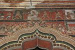 Title: Zamindar's Palace Date: mid-19th centuryDescription: Detail the cusp of one of the arches in the Lakshmi Vilasam; Kirtimukha flanked by two makaras. Location: Tamil Nadu Palace;Bodinayakkanur Positioning: Lakshmi Vilasam
