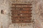 Title: Vardhamana Mahavira Temple; Tirumalai (Polur) Date: 16th-17th centuryDescription: View of the wooden rafters supporting the brick superstructure. Location: Tamil Nadu Temple;Vardhamana Mahavira Temple;Tirumalai Positioning: Ceiling