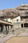 Title: Jaina Monuments; Tirumalai (Polur) Date: 16th centuryDescription: View of the Neminatha (?) temple and of the hill with the rock-cut Jaina caves. Location: Tamil Nadu Temple;Jaina Monuments;Tirumalai Positioning: Jaina rock-cut shrines