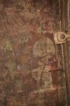 Title: Virabhadraswamy Temple; Lepakshi Date: First half of the 16th centuryDescription: Virapanna, governor of Penukonda paying homage to Virabhadra. Detail of the large Virabhadra on the central ceiling of the mahamandapa. Location: Andhra Pradesh Temple;Virabhadraswamy Temple;Lepakshi Positioning: Mahamandapa, ceiling of the central bay