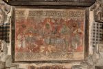 Title: Virabhadraswamy Temple; Lepakshi Date: First half of the 16th centuryDescription: Vishnu avataras; Matysa flanked by Hanuman (right) and Garuda (left) and rishis. Location: Andhra Pradesh Temple;Virabhadraswamy Temple;Lepakshi Positioning: Raghunathalaya, ceiling