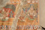 Title: Tyagaraja Temple; Devasiriya mandapa; Tiruvarur Date: 17th centuryDescription: Vishnu, flanked by Sridevi meditates on Shiva  in order to beget a son, and worships the linga in the Pine Forest Location: Tamil Nadu Temple;Tyagaraja Temple;Tiruvarur Positioning: Devasiriya mandapa, ceiling, first bay from the east