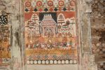Title: Tyagaraja Temple; Devasiriya mandapa; Tiruvarur Date: 17th centuryDescription: Panguni Uttaram festival; The images of Ganesha, Subrahmanya, Valli and Devasena; Vrishavahana and Parvati in procession.  Location: Tamil NaduTemple;Tyagaraja Temple;Tiruvarur Positioning: Devasiriya mandapa, ceiling, third bay from the east
