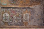 Title: Minakshi Sundareshvara Temple; Madurai Date: c. 1700Description: Tatatakai defeats Kubera and Ishana. (TP 5) Location: Tamil Nadu Temple;Minakshi Sundareshvara Temple;Madurai Positioning: Kilikuttu mandapa ceiling