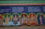 Title: Andal Temple; Srivilliputtur Date: Paintings, late 20th centuryDescription: From left: Matsya avatara; Kurma avatara; Varaha avatara; Narasimha avatara; Vamana avatara. Location: Tamil Nadu Temple;Andal Temple;Srivilliputtur Positioning: Inner prakara, south wall