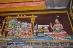 Title: Andal Temple; Srivilliputtur Date: Paintings, late 20th centuryDescription: Alagyiamanavala pays homage to Manavalamamuni who is expounding a theological text.  Location: Tamil Nadu Temple;Andal Temple;Srivilliputtur Positioning: Inner prakara, north wall, east corner