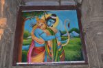 Title: Andal Temple; Srivilliputtur Date: Paintings, late 20th centuryDescription: Sri Rama embraces Hanuman. Location: Tamil Nadu Temple;Andal Temple;Srivillipjuttur Positioning: Inner prakara, east wall
