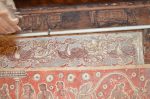 Title: Narumpunatha Temple; Tiruppudaimarudur Date: mid-17th centuryDescription: Hamsa frieze and pearl festoons immediately beneath the ceiling. Location: Tamil Nadu Temple;Narumpunatha Temple;Tiruppudaimarudur Positioning: Gopura, first tier, north chamber, west wall