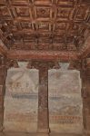 Title: Narumpunatha Temple; Tiruppudaimarudur Date: mid-17th centuryDescription: North chamber: Coffered ceiling and north wall: A stable ship. Location: Tamil Nadu Temple;Narumpunatha Temple;Tiruppudaimarudur Positioning: Gopura, second tier, north chamber