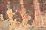 Title: Atmanatha Temple; Avudaiyarkoyil (Tirupperunturai) Date: Paintings: probably 18th centuryDescription: Padal Petra Sthalams i.e. the 275 temples celebrated in the hymns of the Shaiva saints. In the right hand corner: Agni Virabhadra and devotees. Location: Tamil Nadu Temple;Avudaiyarkoyil;Atmanatha Temple Positioning: Nandishvara Manikkavachakar shrine, ceiling of the mandapa