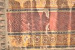 Title: Atmanatha Temple; Avudaiyarkoyil (Tirupperunturai) Date: Paintings: probably 18th centuryDescription: Textile pattern. Location: Tamil Nadu Temple;Atmanatha Temple;Avudaiyarkoyil Positioning: Nandishvara Manikkavachakar shrine, ceiling of the prakara, south