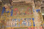 Title: Atmanatha Temple; Avudaiyarkoyil (Tirupperunturai) Date: Paintings: late 19th, early 20th centuryDescription: Manikkavachakar, deities, and ascetics worship Nataraja, Shivakami, Vyaghrapada and Patanjali enshrined at Chidambaram. Location: Tamil Nadu Temple;Atmanatha Tempe;Avudaiyarkoyil Positioning: Sivananda Manikkavachakar shrine, east face