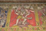Title: Atmanatha Temple; Avudaiyarkoyil (Tirupperunturai) Date: Paintings: late 19th, early 20th centuryDescription: Shiva as Kurmasamhara. Location: Tamil Nadu Temple;Atmanatha Temple;Avudaiyarkoyil Positioning: Sivananda Manikkavachakar shrine, prakara, west wall
