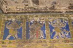 Title: Atmanatha Temple; Avudaiyarkoyil (Tirupperunturai) Date: Paintings: late 19th, early 20th centuryDescription: From left: Virabhadra, Ardhanarishvara, Tripada

Bhairava. Location: Tamil Nadu Temple;Atmanatha Temple;Avudaiyarkoyil Positioning: Sivananda Manikkavachakar shrine, prakara north wall