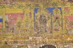 Title: Atmanatha Temple; Avudaiyarkoyil (Tirupperunturai) Date: Paintings: late 19th, early 20th centuryDescription: The story of Naminandi Adigal nayanmar. Location: Tamil Nadu Temple;Atmanatha Temple;Avudaiyarkoyil Positioning: Sivananda Manikkavachakar shrine, prakara, south wall