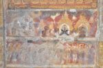 Title: Atmanatha Temple; Avudaiyarkoyil (Tirupperunturai) Date: 18th centuryDescription: Unidentified narrative. Location: Tamil Nadu Temple;Atmanatha Temple;Avudaiyarkoiyl Positioning: Panchatchara mandapa, ceiling