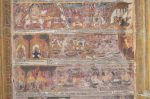 Title: Atmanatha Temple; Avudaiyarkoyil (Tirupperunturai) Date: 18th centuryDescription: Unidentified narrative. Location: Tamil Nadu Temple;Atmanatha Temple;Avudaiyarkoyil Positioning: Panchatchara mandapa, ceiling