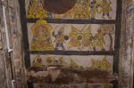 Title: Brihadishvara Temple complex; Brihannayaki shrine; Thanjavur Date: 19th centuryDescription: Unidentified Shaiva narrative. Location: Tamil Nadu Temple;Brihadishvara Temple complex;Thanjavur Positioning: Brihannayaki shrine, mandapa ceiling, east aisle