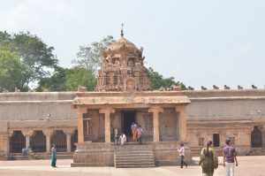 Title: Brihadishvara Temple complex, Ganapati shrine; Thanjavur Date: Late 18th early 19th centuryDescription: Ganapati shrine, view from east. Location: Tamil Nadu Temple;Brihadishvara Temple complex;Thanjavur Positioning: Ganapati shrine, view from east
