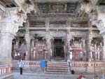 Title: Atmanatha Temple; Avudaiyarkoyil (Tirupperunturai) Date: 18th centuryDescription: Detached mandapa and Nandishvara Manikkavachakar shrine. Location: Tamil Nadu Temple;Atmanatha Temple;Avudaiyarkoyil Positioning: Detached mandapa; Nandishvara Manikkavachakar shrine